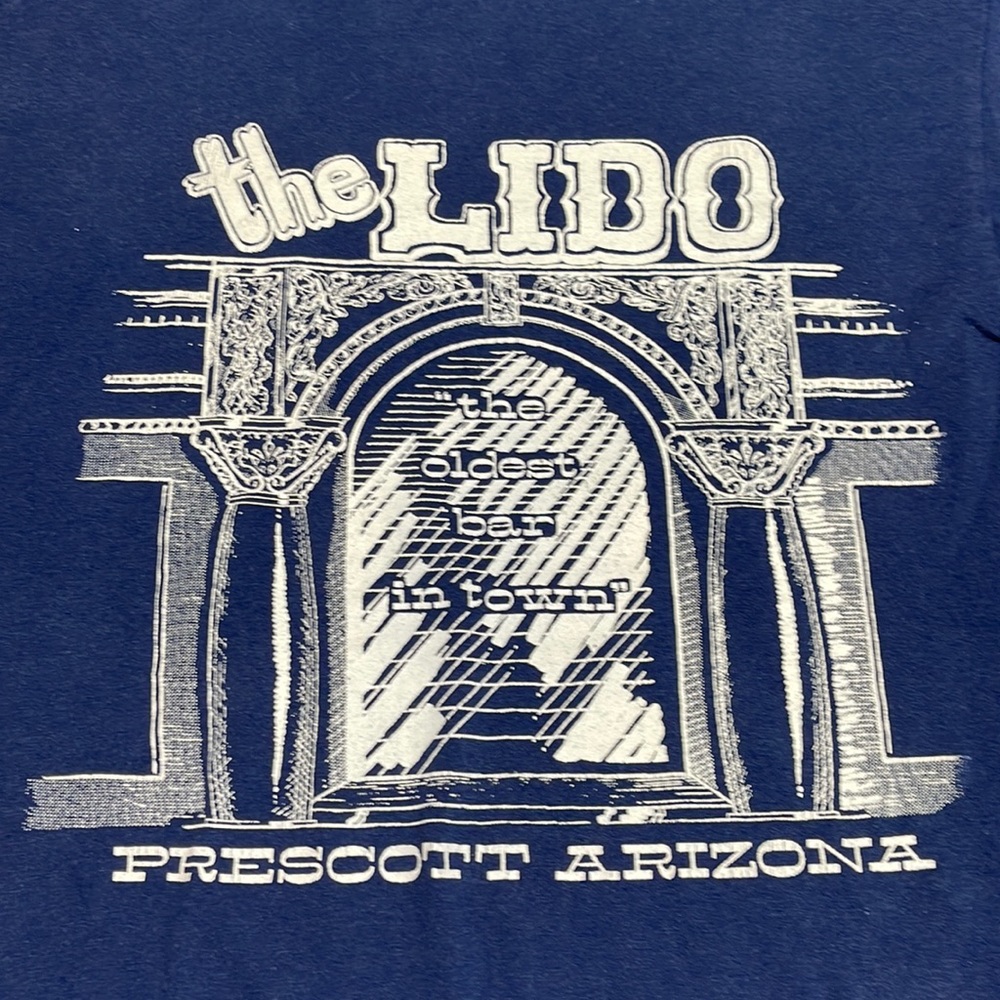 Vintage Prescott Az Bar “the LIDO” tee. Navy blue vintage unisex Medium T shirt